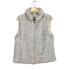 Anthropologie Dylan Los Angeles Faux Fur Love Vest Cream Size XL